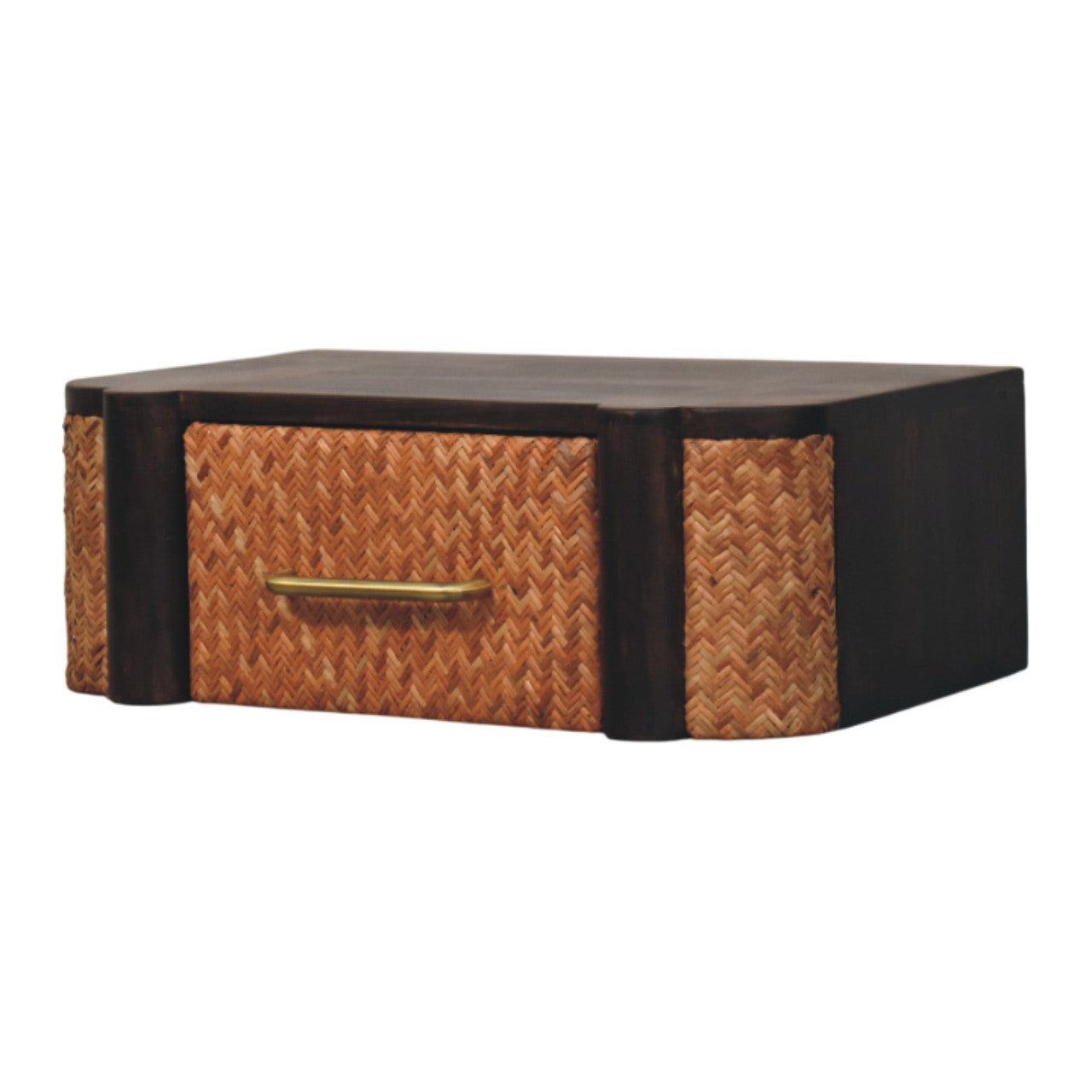 Rattan Curve Wall-Mounted Drawer