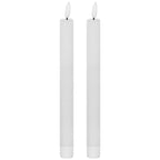 Luxe Collection Natural Glow S/ 2 White LED Dinner Candles
