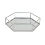 Silver Hexagon Set Of Two Trays