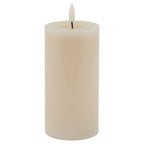 Luxe Collection Melt Effect 3x6 Taupe LED Wax Candle