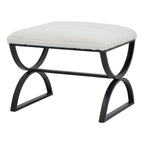 Boucle Ribbed Foot Stool