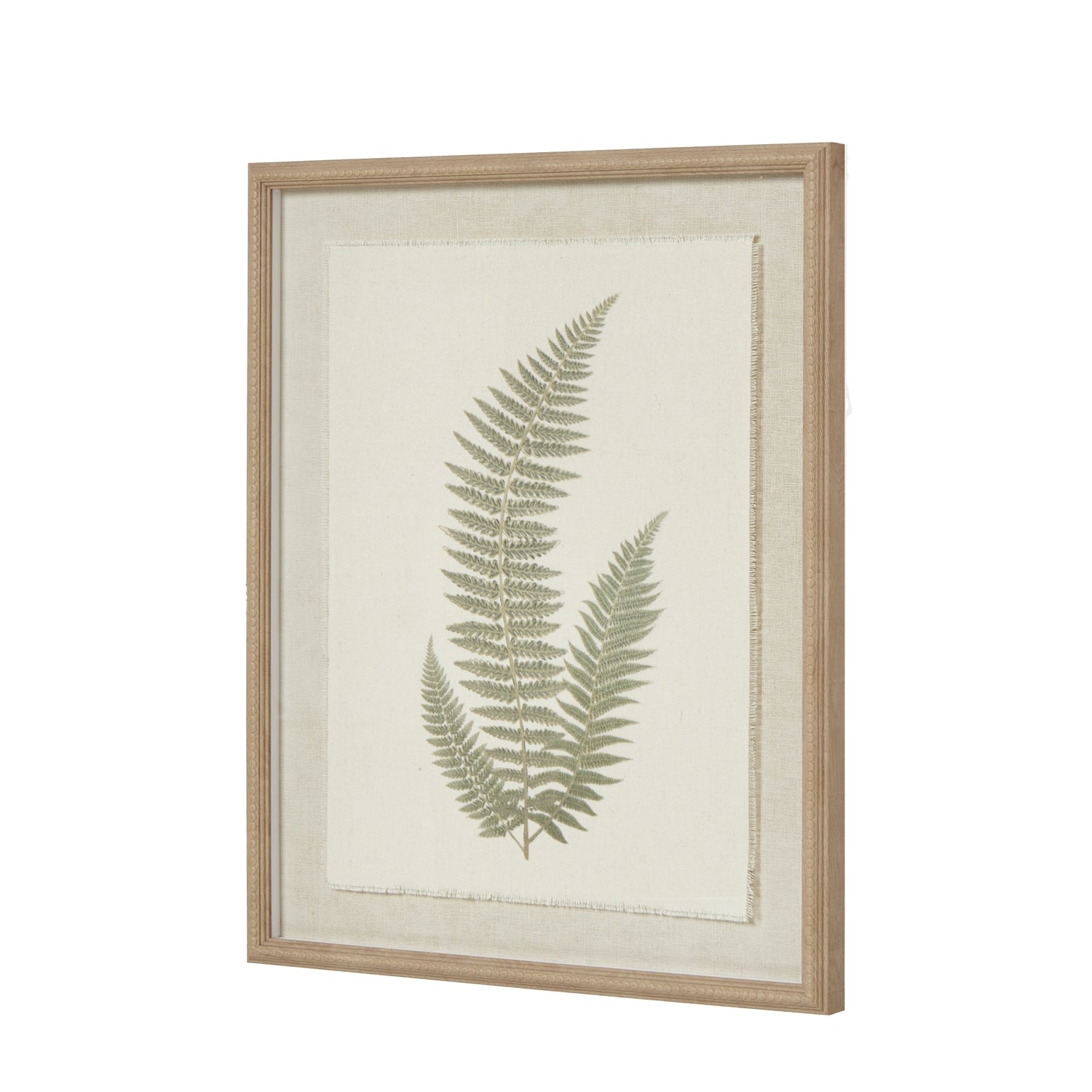 Solli White Feathers Art Mounted In Beaded Frame