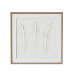 Solli White Feathers Art Mounted In Beaded Frame
