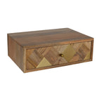 Wall Mounted Brass Inlay Bedside
