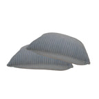 Ribbed Grey Cushion Set of 2