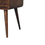 Mini Grey Wash Curve Open Bedside