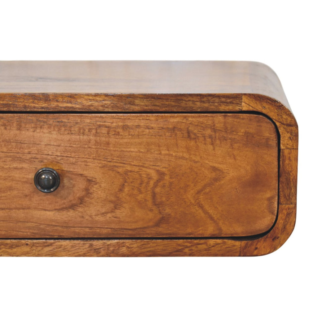 Avora Wall-Mounted Honey Caramel 1 Drawer Nightstand