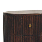 Curved Fluted 3-Drawer Drum Chest